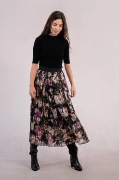 Molly Bracken Falda larga plisada con estampado Multicolor Sale