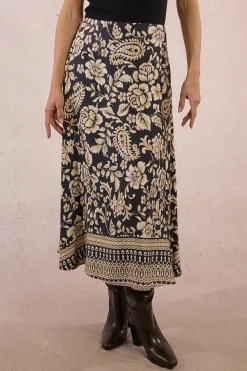 Molly Bracken Falda larga satinada con estampado Multicolor Best