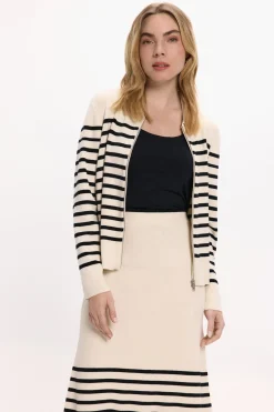 Vila Falda midi de punto con viscosa Beige Discount