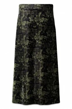 Slowlove Falda midi de terciopelo tie dye Negro Outlet