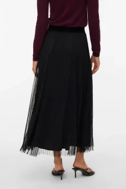 Vero Moda Falda midi de tul Negro Sale