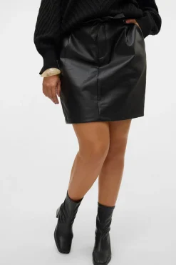 Vero Moda Curve Falda midi encerada talla grande Negro New