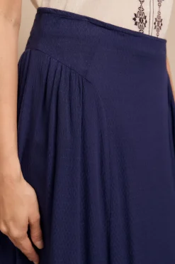 Slowlove Falda midi evasé Azul Best