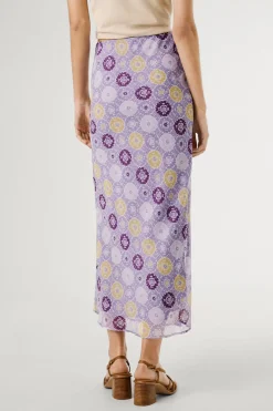 Pepe Jeans Falda midi fluida con estampado. morado/lila Hot