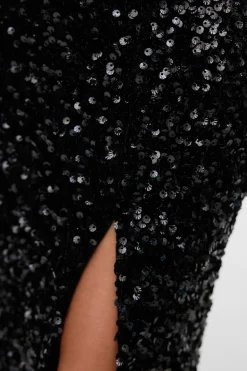 Vero Moda Falda midi lentejuelas Negro New