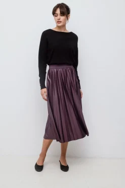 Vila Falda midi plisada Vino New