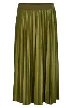 Vila Falda midi plisada Verde oscuro New