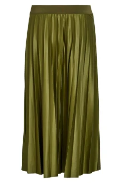 Vila Falda midi plisada Verde oscuro New