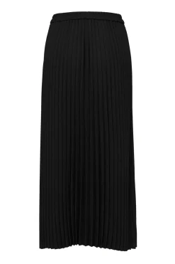 Selected Falda midi plisada con cintura elástica Negro Outlet