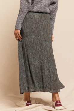 Slowlove Falda midi satinada estampada Estampado gris Hot