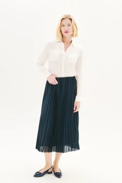 Caroll Falda plisada Azul marino Outlet