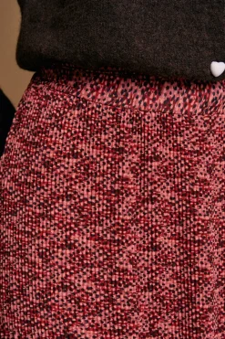 Polín Et Moi Falda plisada Nani Estampado granate Outlet