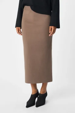 Object Falda punto midi Marr&oacute;n Outlet