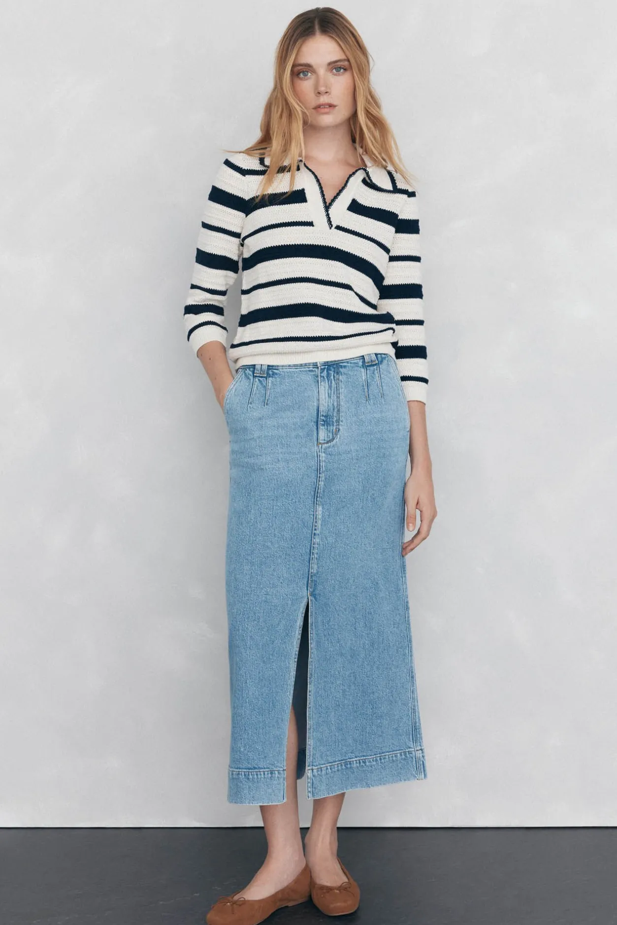 Pedro del Hierro Falda vaquera Azul Best