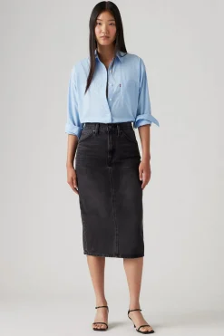 Levi's Falda vaquera HR Back Slit Levis® Negro Clearance