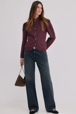 Hoss Intropia Fernanda. Abrigo estilo austriaca Granate New