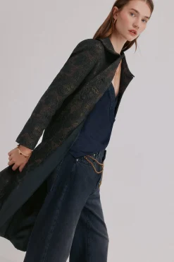 Hoss Intropia Fiorella. Levita jacquard Gris oscuro Online