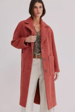 Hoss Intropia Flora. Abrigo con bolsillos Rosa Best