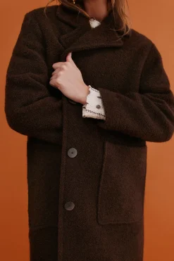 Hoss Intropia Flora. Abrigo con bolsillos Marron Best