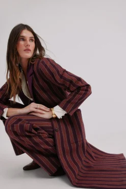 Hoss Intropia Francesca. Levita a rayas Granate Hot