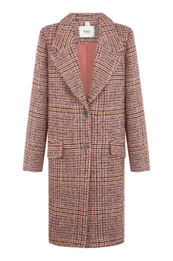 Hoss Intropia Frida. Abrigo a cuadros Estampado Marron Outlet