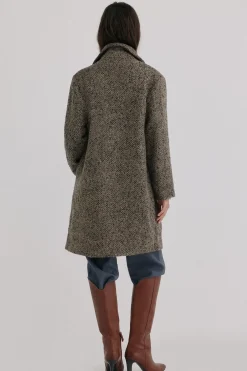 Hoss Intropia Fátima. Abrigo con solapa Marfil Best