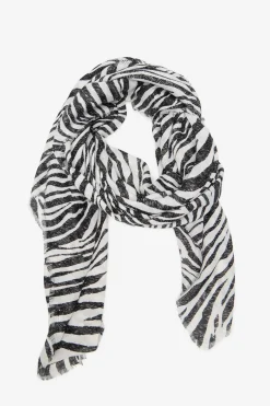 Cortefiel Fular con estampado de cebra Estampado blanco Best