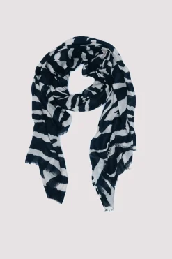 Springfield Fular estampado cebra negro