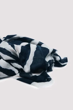 Springfield Fular estampado cebra negro