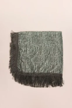 Slowlove Fular estampado flores Verde New