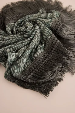 Slowlove Fular estampado flores Verde New