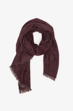 Cortefiel Fular estructura lurex Granate Hot