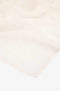 Cortefiel Fular plisado lurex Beige Hot