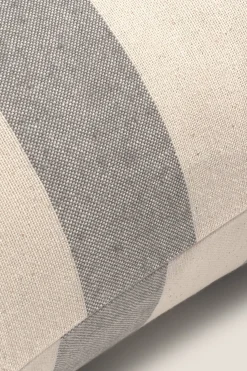 Textura Funda cojín 100% algodón rayas 45x45cm. gris Sale