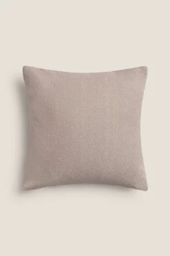 Textura Funda cojín algodón bicolor 45x45cm. beige Clearance