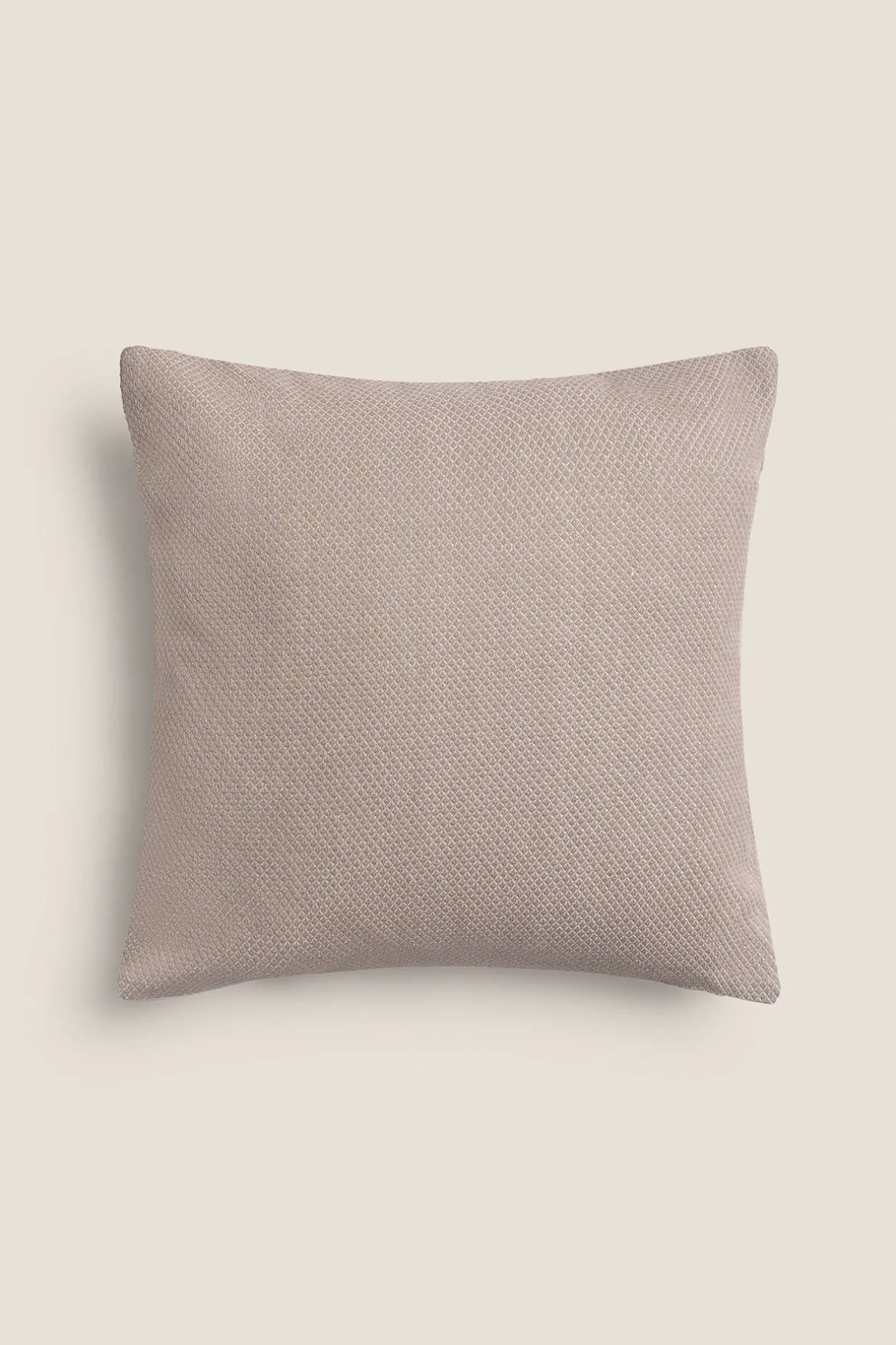 Textura Funda cojín algodón bicolor 45x45cm. beige Clearance