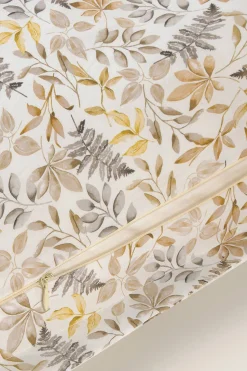 Textura Funda cojín algodón hojas en rama estampado