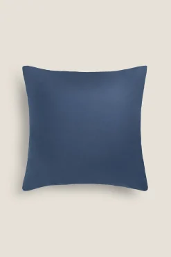 Textura Funda cojín algodón orgánico 55x55cm. azul Clearance