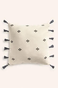 Calma House Funda de cojín cuadrada de algodón Kobe amarillo Online