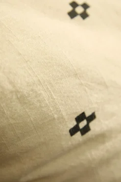 Calma House Funda de cojín rectangular de algodón Kobe amarillo