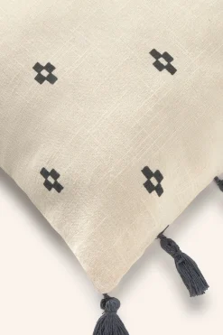 Calma House Funda de cojín rectangular de algodón Kobe amarillo