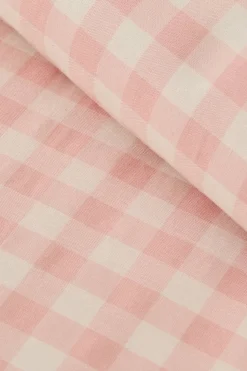 Textura Funda nordica tejida cuadros vichy rosa Sale