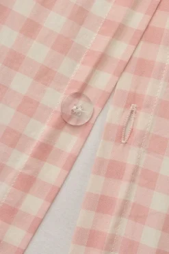 Textura Funda nordica tejida cuadros vichy rosa Sale