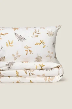 Textura Funda nórdica algodón hojas en rama estampado Discount