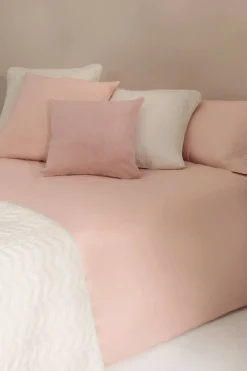 Textura Funda nórdica algodón orgánico. Cama 80-90cm. rosa Sale