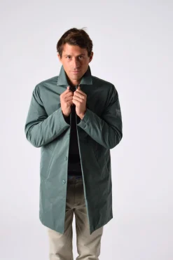 Cloking Gabardina Verde Outlet