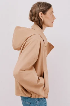 Cortefiel Gabardina corta Beige Discount