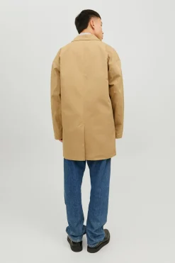 Jack & Jones Gabardina cuello italiano marr&oacute;n Sale