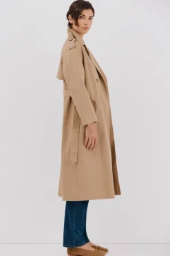 Cortefiel Gabardina larga Beige New