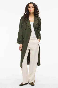 Vila Gabardina larga anudada Kaki New